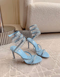 Rene Caovilla satin wrap sandals