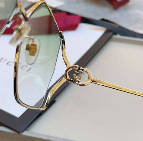 GUCCI GG1322SA Gold - Women Luxury Sunglasses, Grey Lens