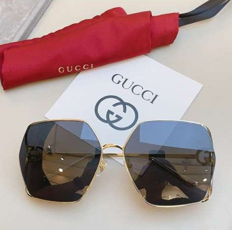 GUCCI GG1322SA Gold - Women Luxury Sunglasses, Grey Lens