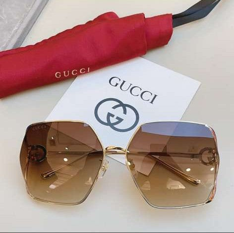 GUCCI GG1322SA Gold - Women Luxury Sunglasses, Grey Lens