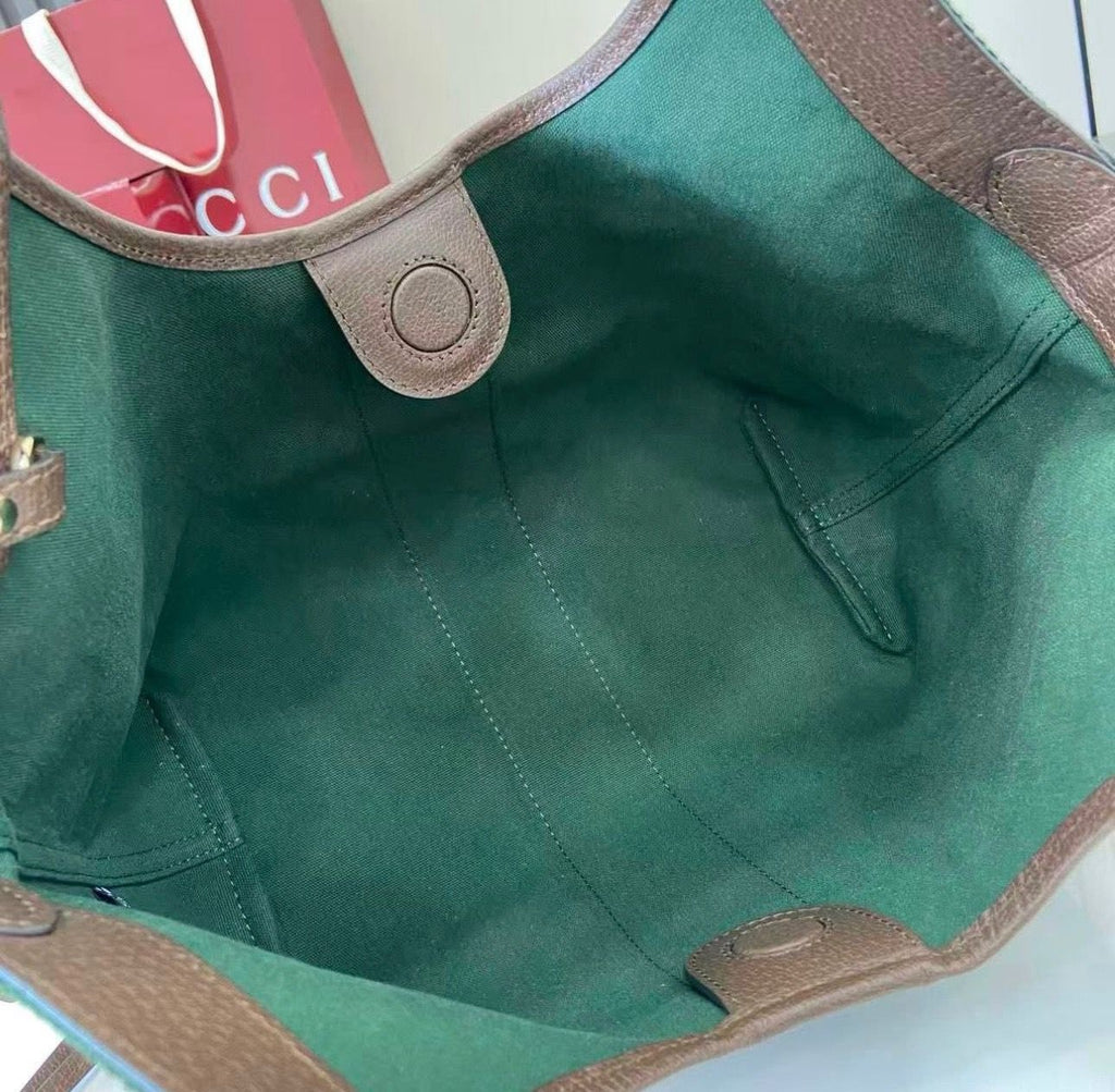 Gucci Giglio small tote bag in beige and brown GG canvas