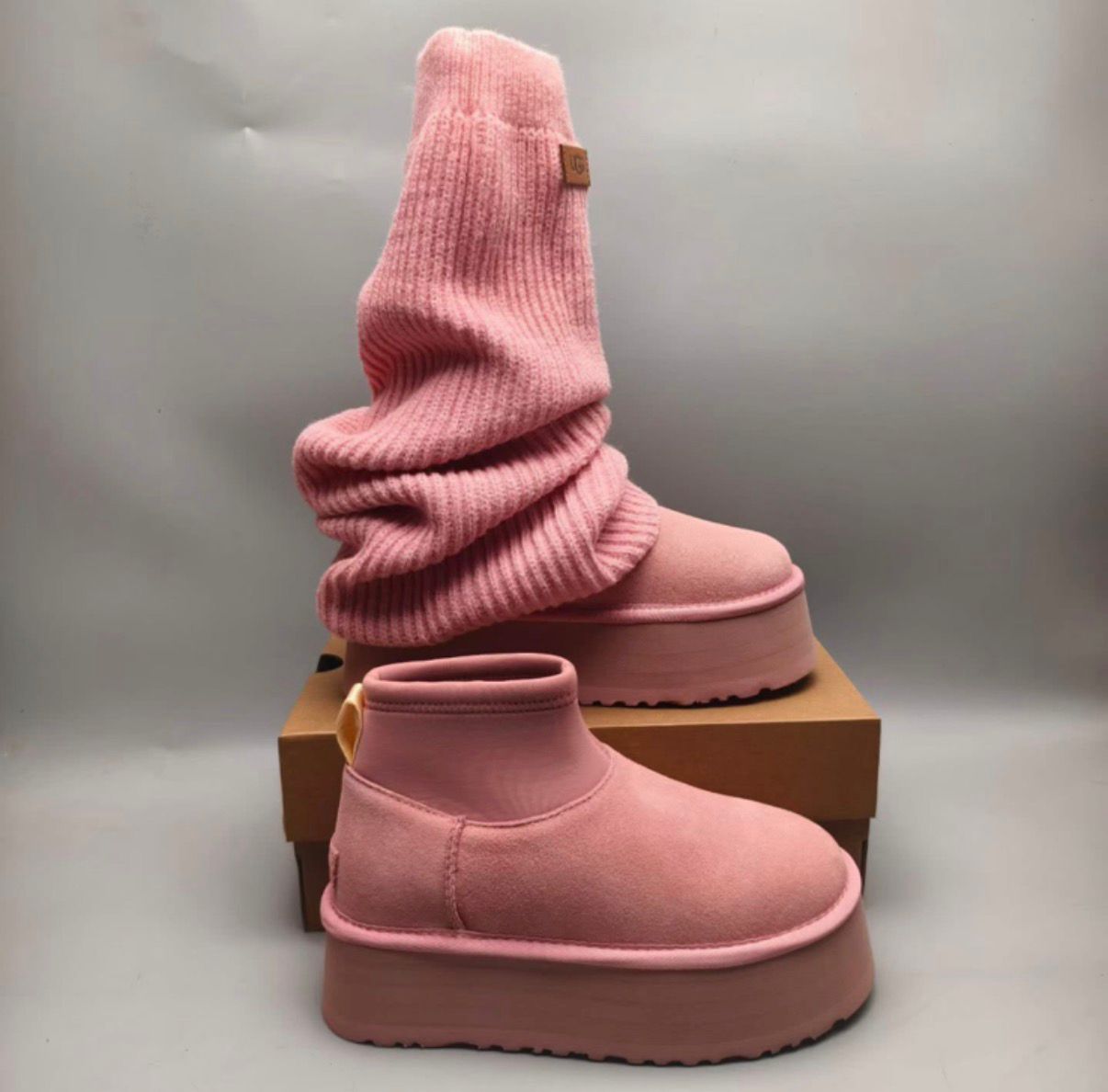 Ugg Pink Classic Mini Dipper Legwarmer