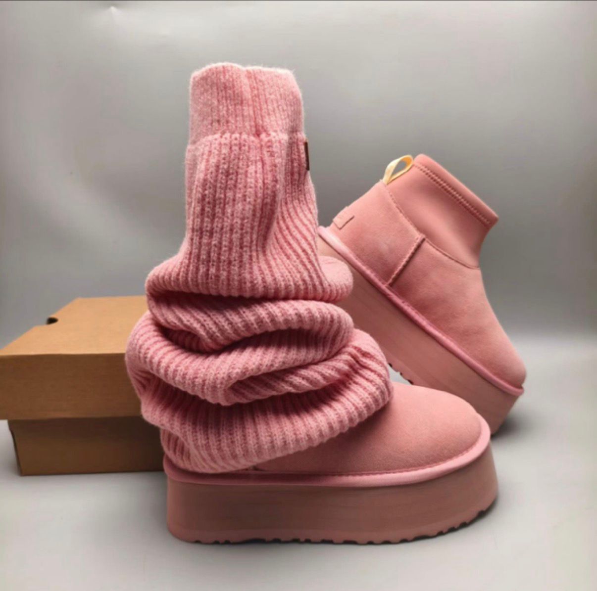 Ugg Pink Classic Mini Dipper Legwarmer