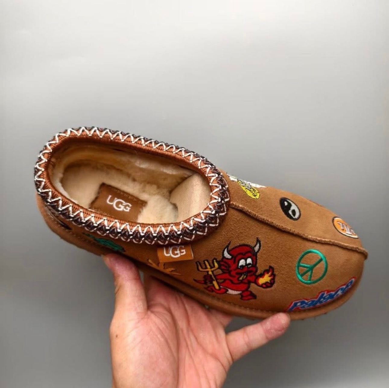 Palace X UGG Tasman Slipper Chestnut
