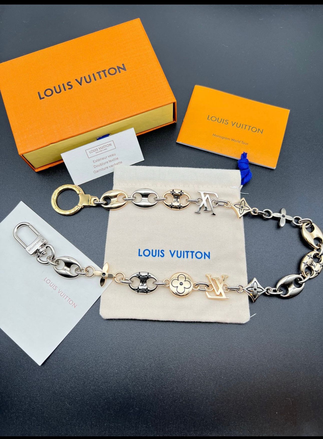 Louis Vuitton by Tyler, the Creator Monogram Craggy Bracelet in silver-color brass