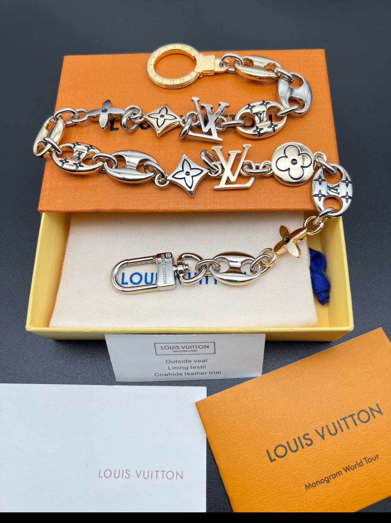 Louis Vuitton by Tyler, the Creator Monogram Craggy Bracelet in silver-color brass