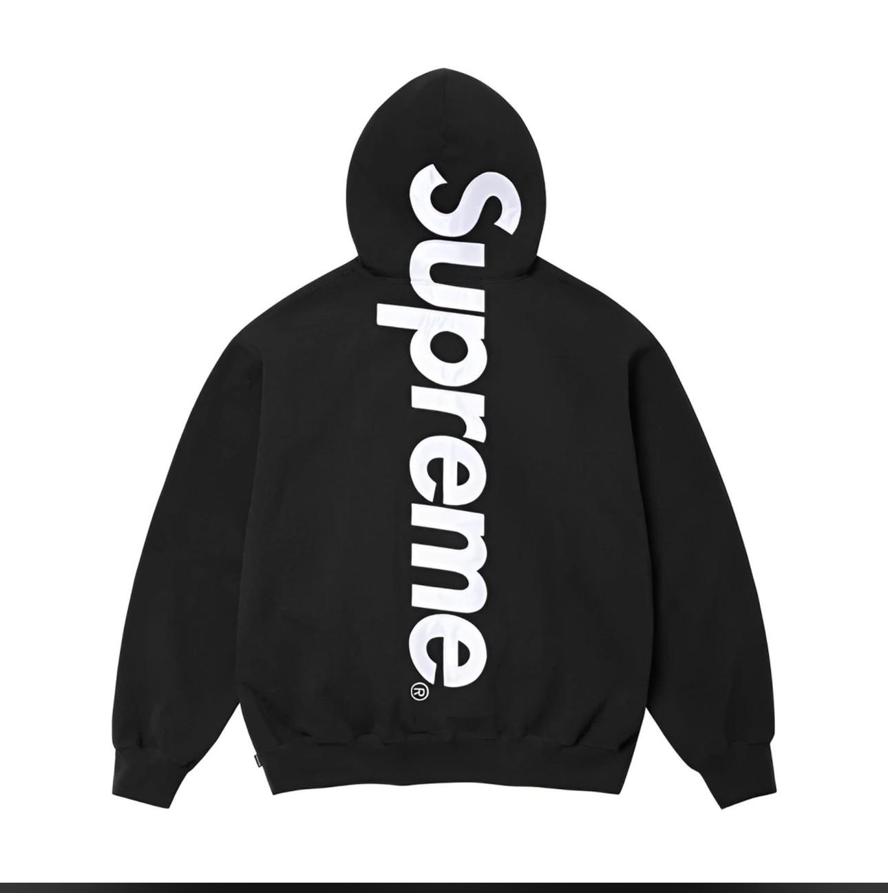 Supreme Satin Appliqué Hooded Sweatshirt