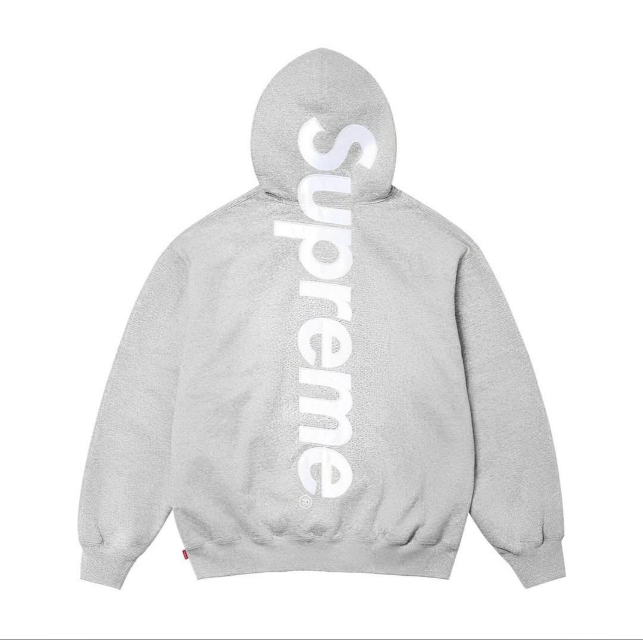 Supreme Satin Appliqué Hooded Sweatshirt